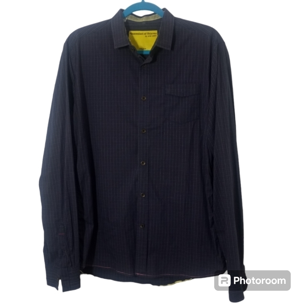 Descendant of Thieves Blue Check Button Down Shirt Limited Edition Size XL